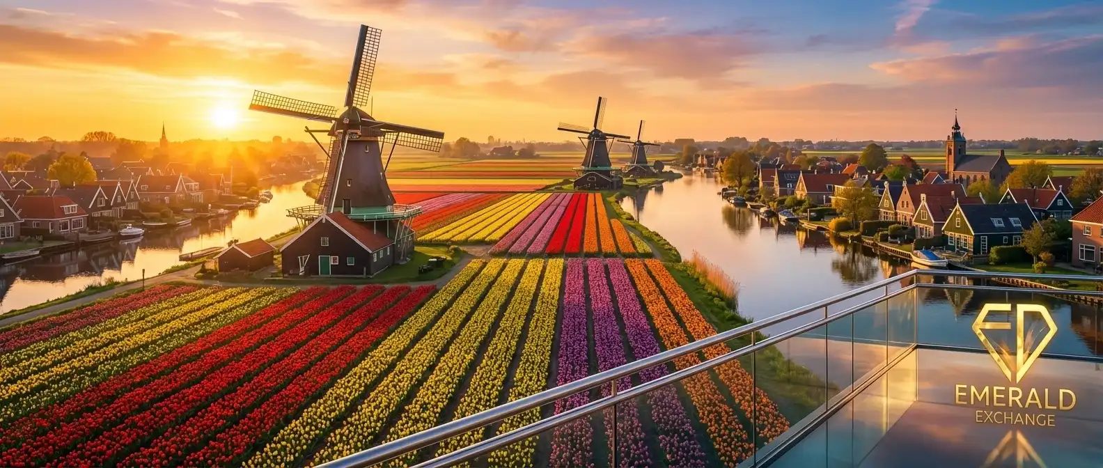 نمایی از آمستردام برای خدمات حواله یورو هلند