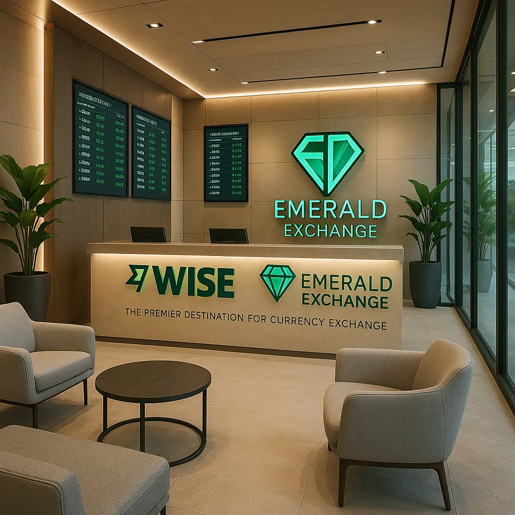   alt="بنر Wise برای انتقال پول بین‌المللی و حواله ارزی در صرافی امرالد"